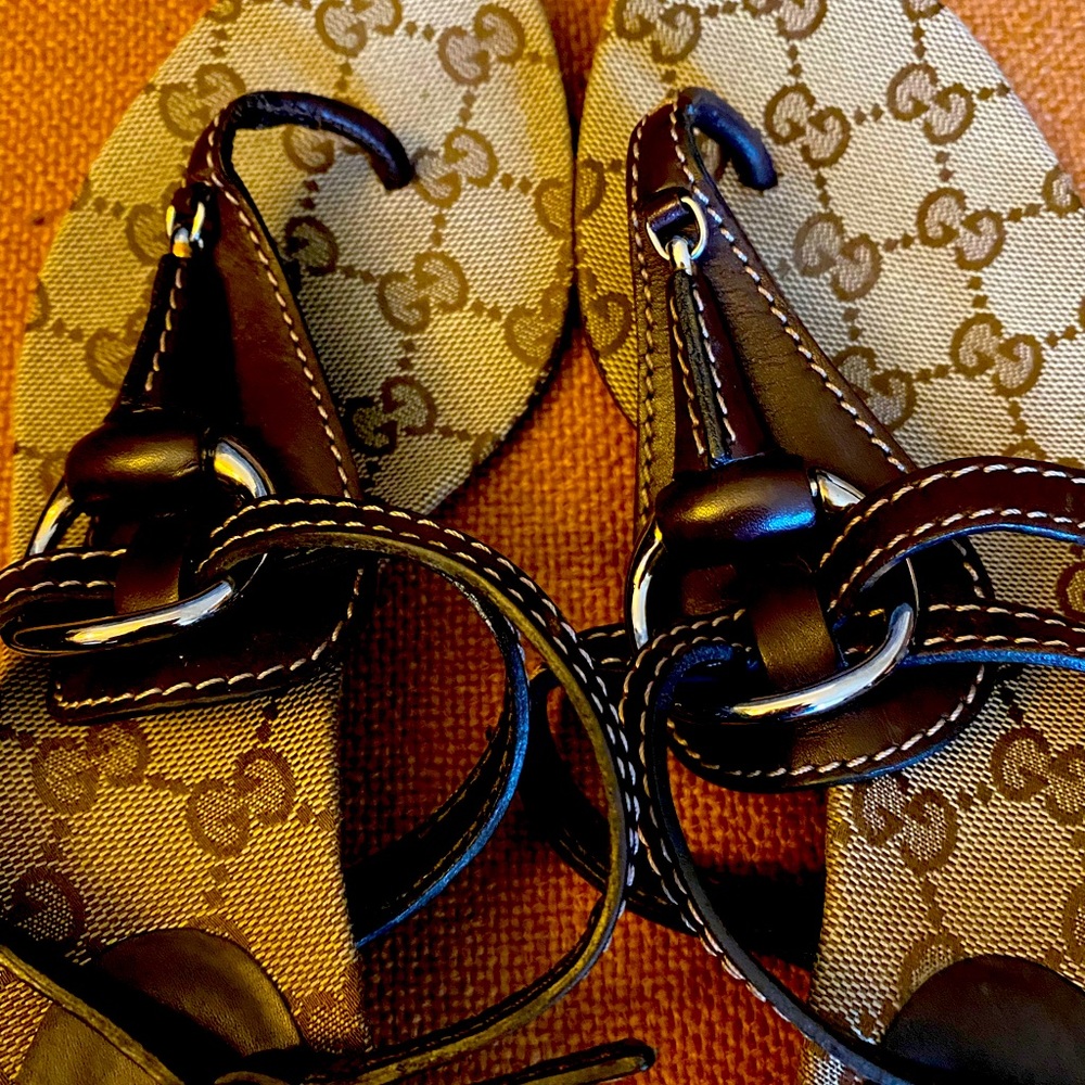Gucci horsebit sandals 36.5